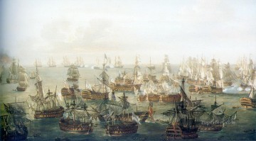 guerra en el mar barcos de guerra de Trafalgar Pinturas al óleo